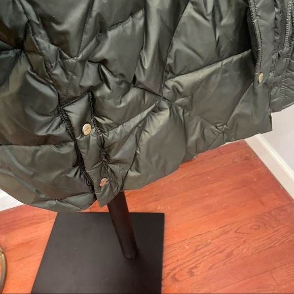 Lauren Ralph Lauren Faux Fur Trim Hooded Puffer Jacket In Litchfield Loden NWT - Picture 7 of 16